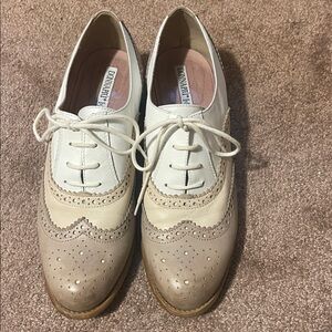 Donna Piu Italian Leather Saddle Shoes Size 39